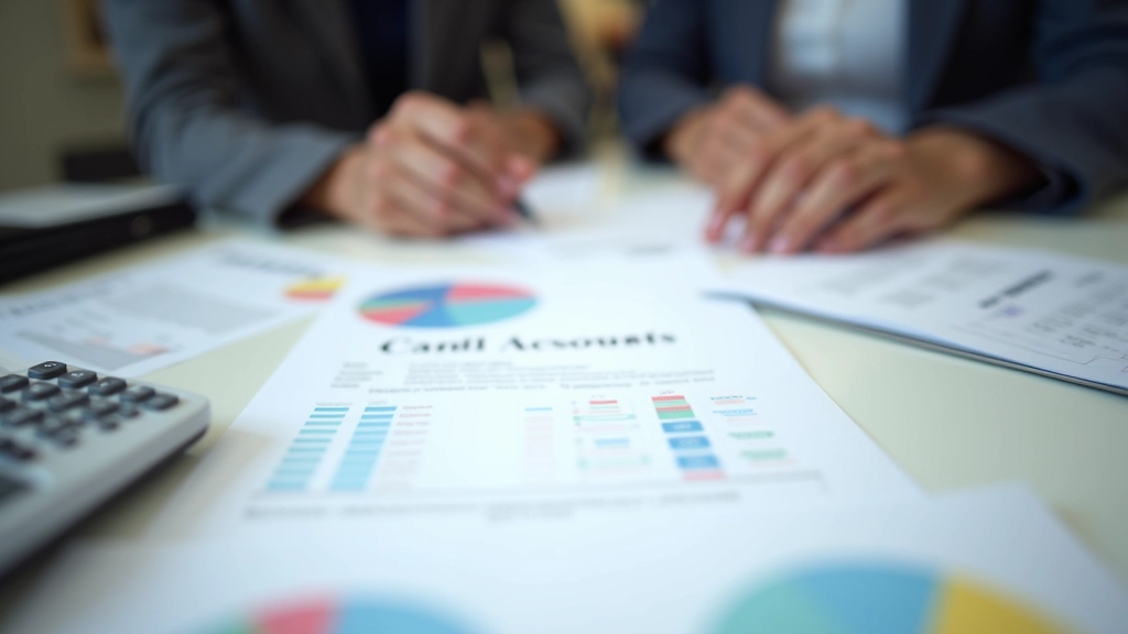 Financial documents and account comparison charts